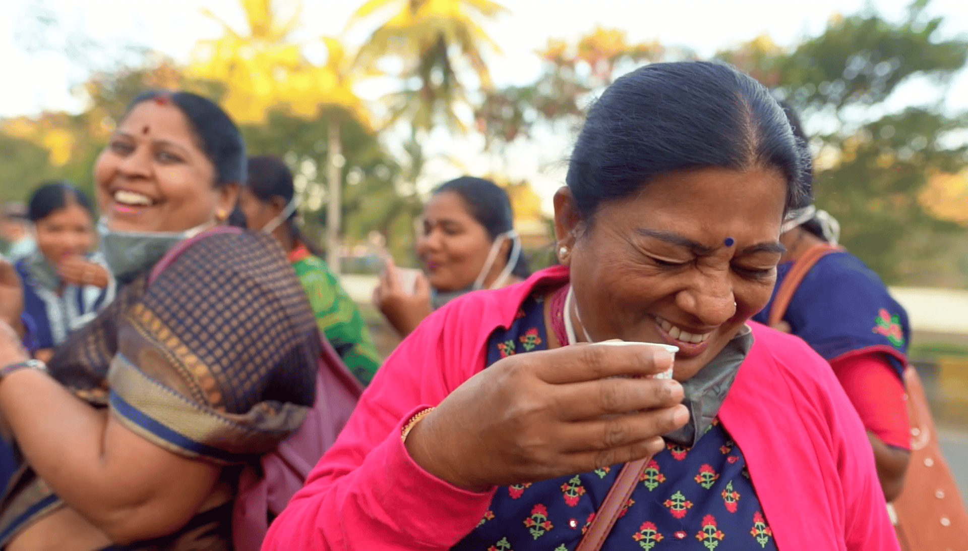 Women smiling and laughing