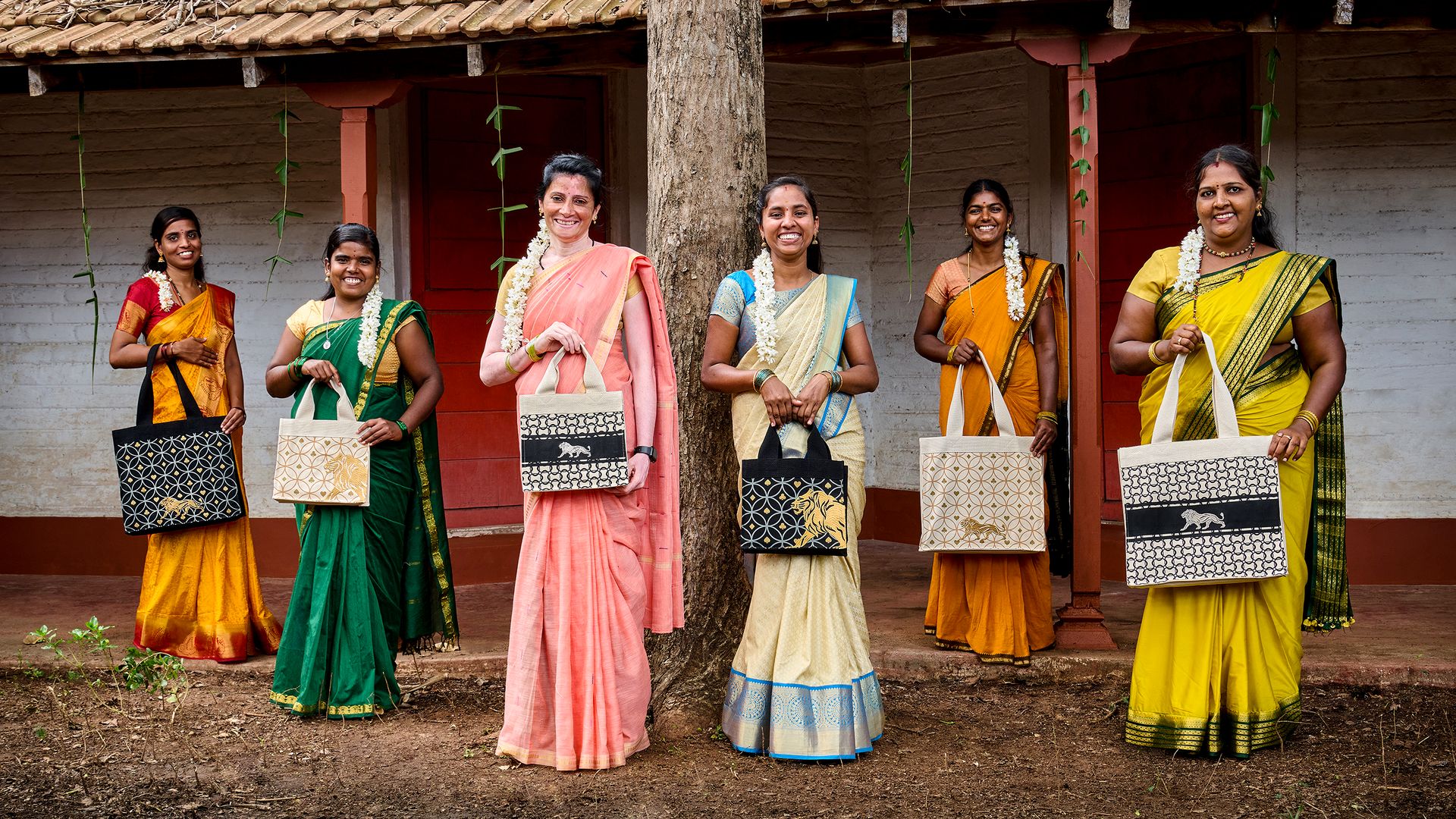 Women holding tote bags