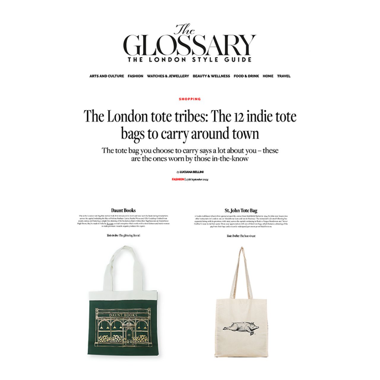 The Glossary article