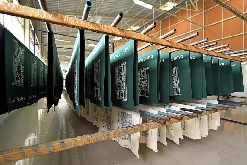 Screen printed fabric