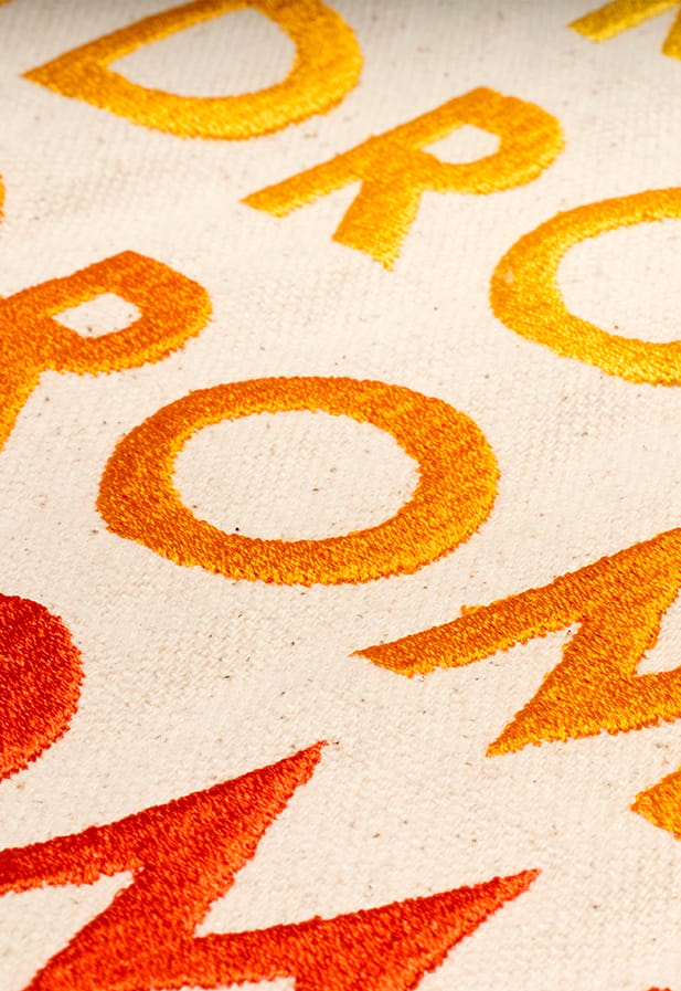 Product detail of embroidery