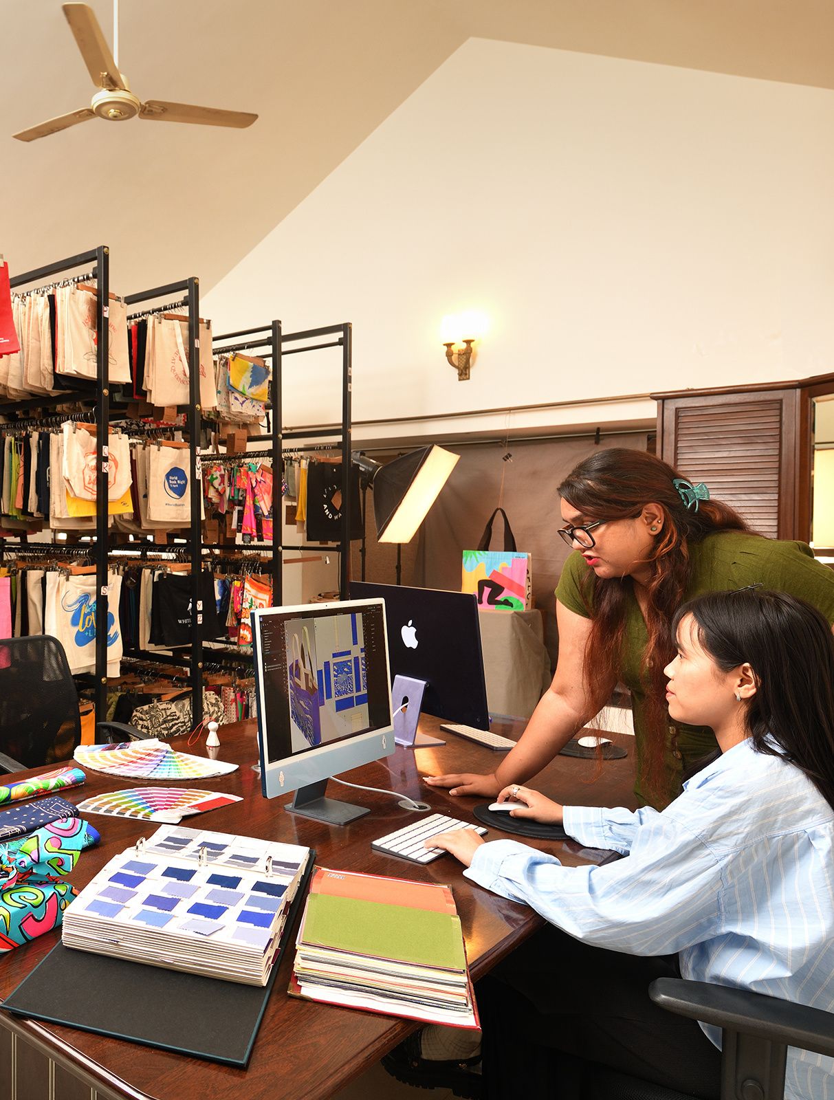 Women working at computer
