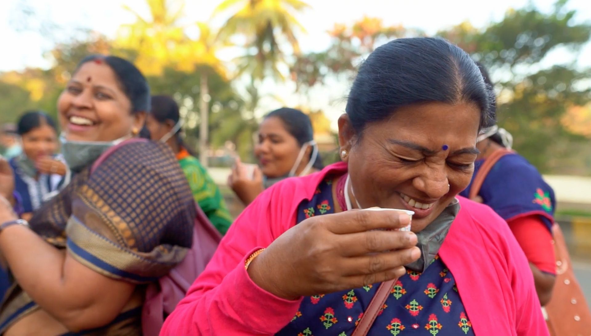 Women smiling and laughing