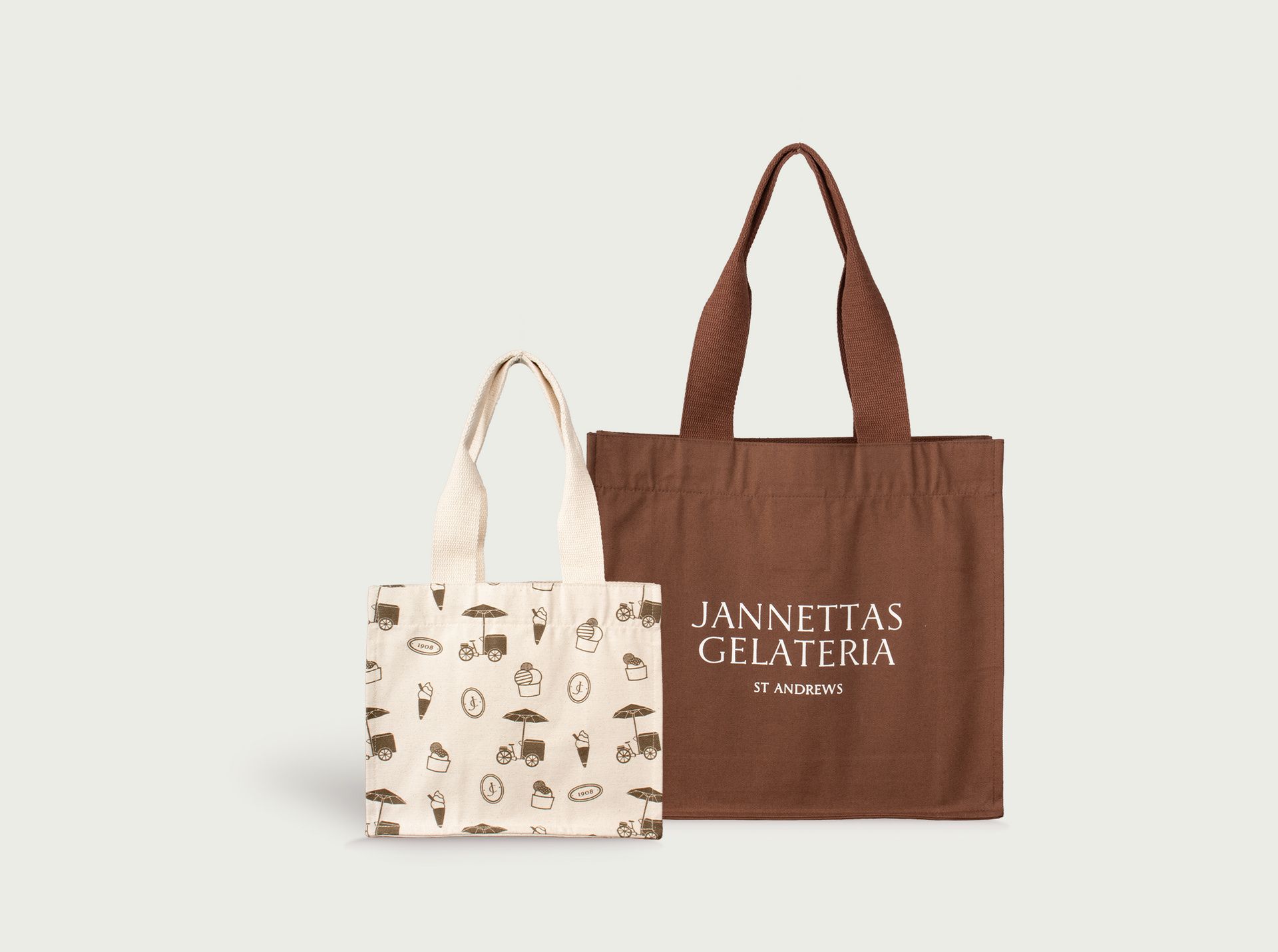 A pair to Janetta's Gelateria Tote Bags