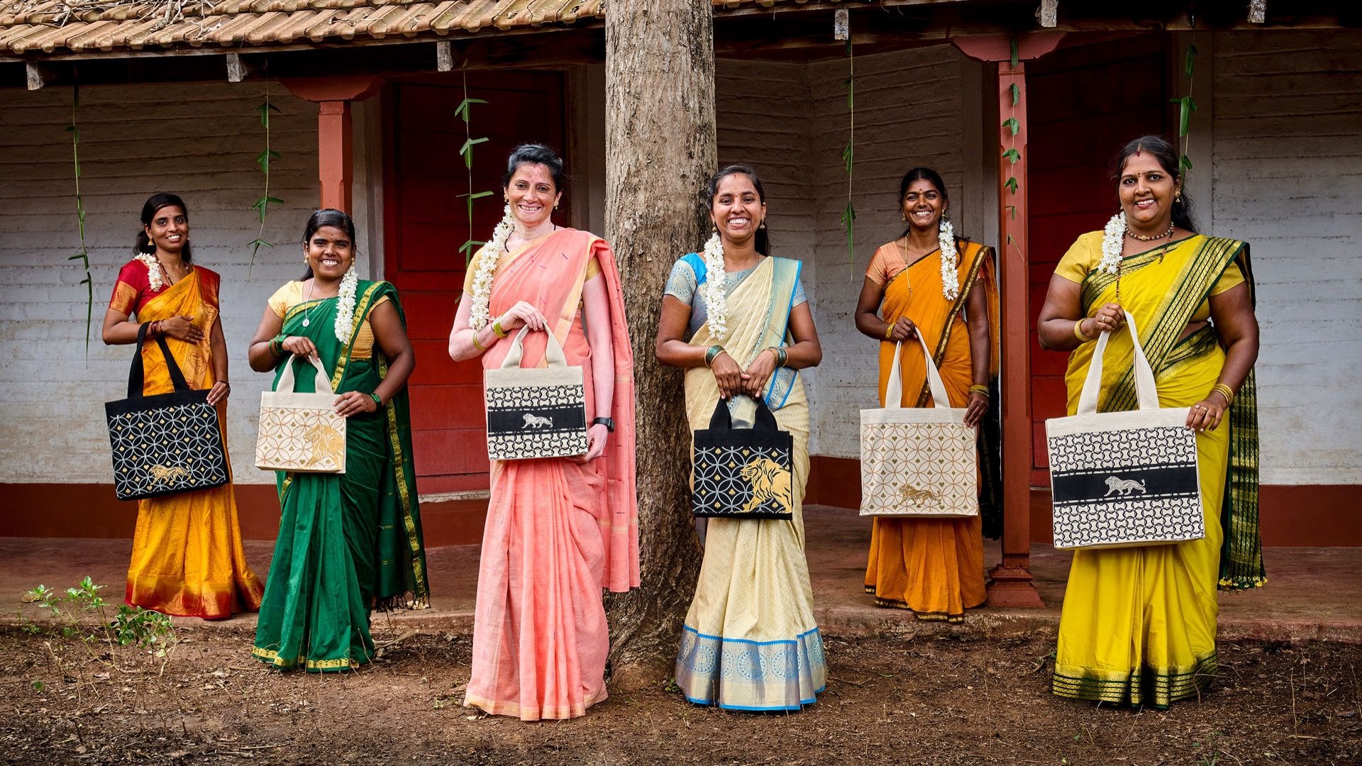 Women holding tote bags