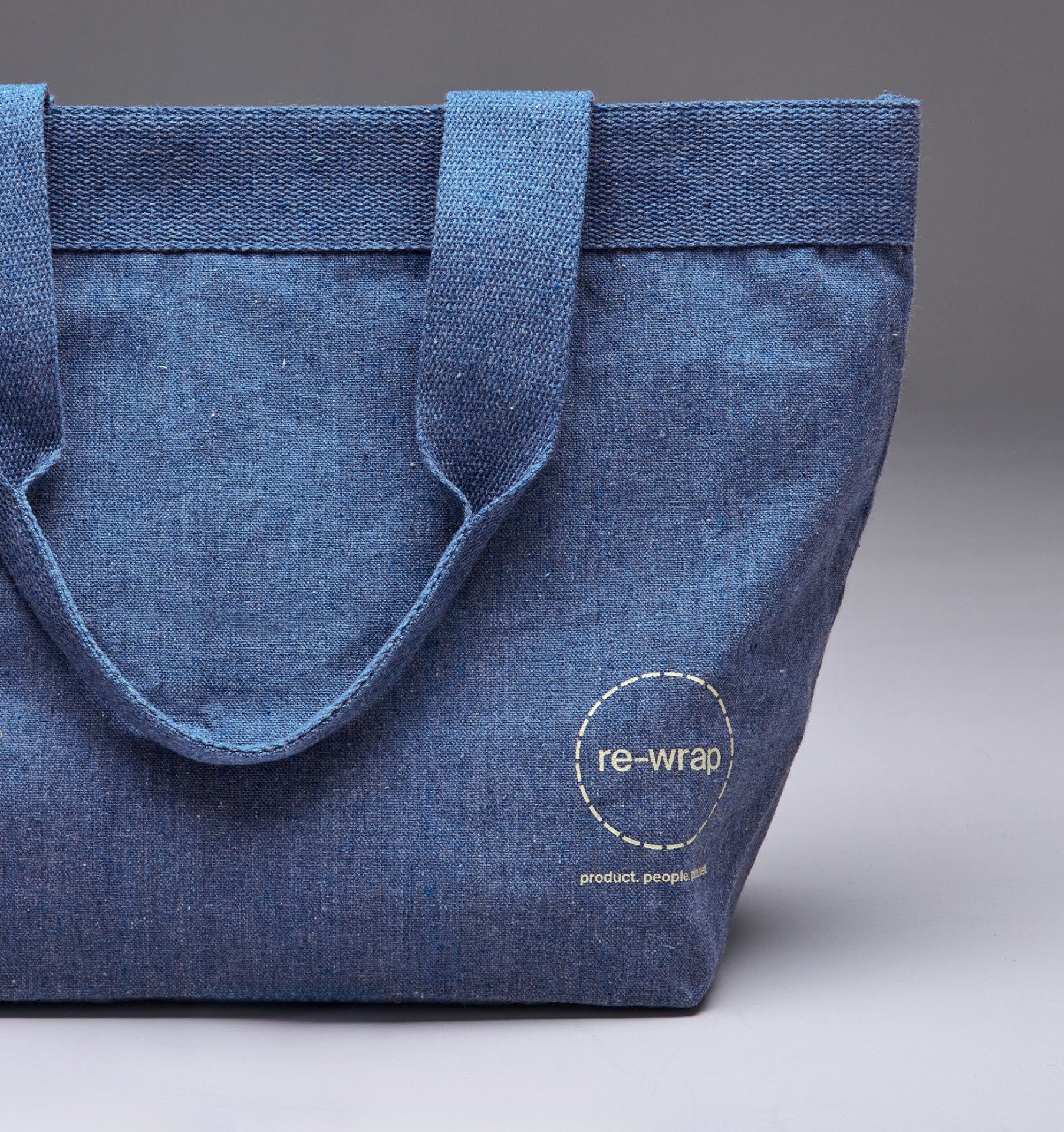 Blue recycled tote bag