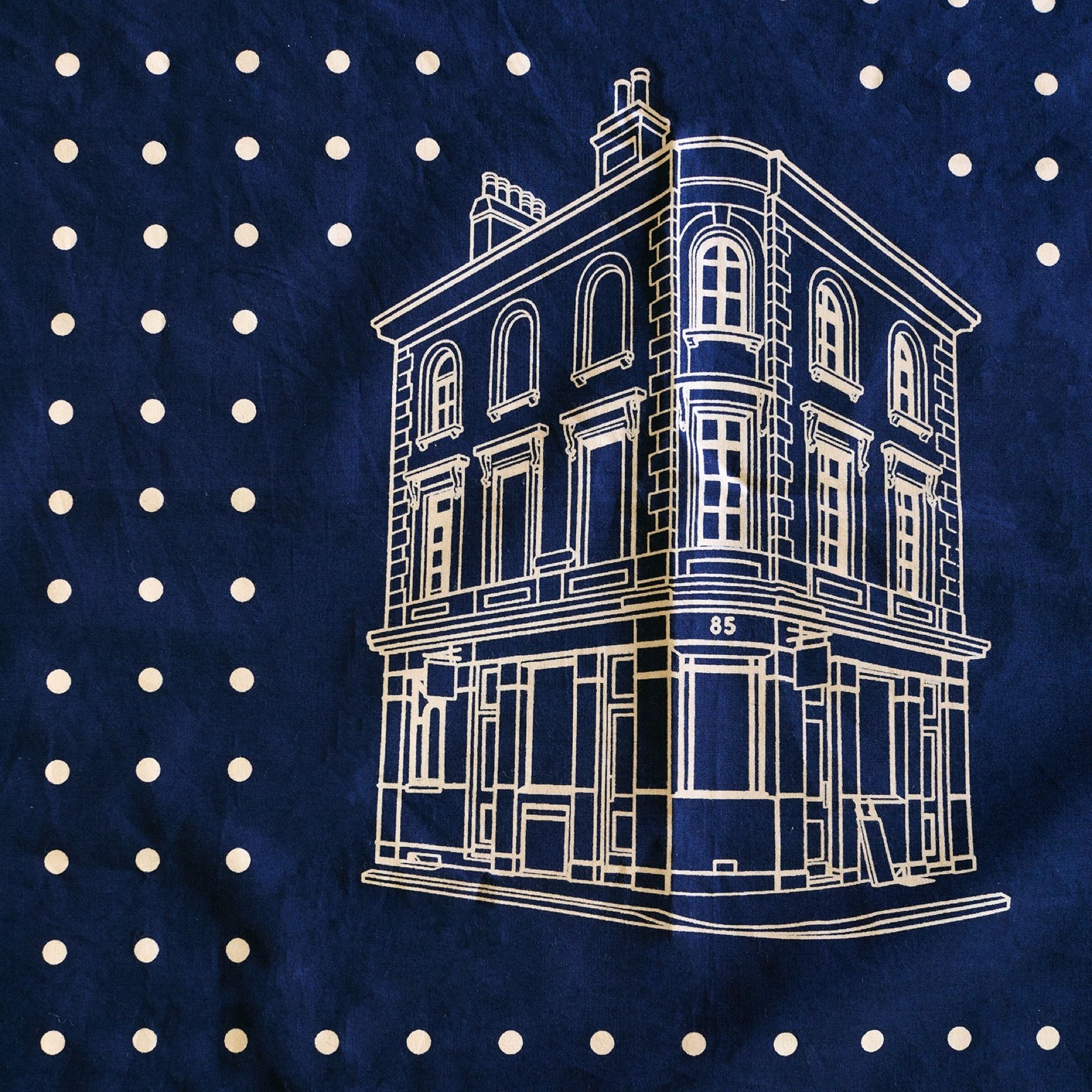 Close up of printed fabric